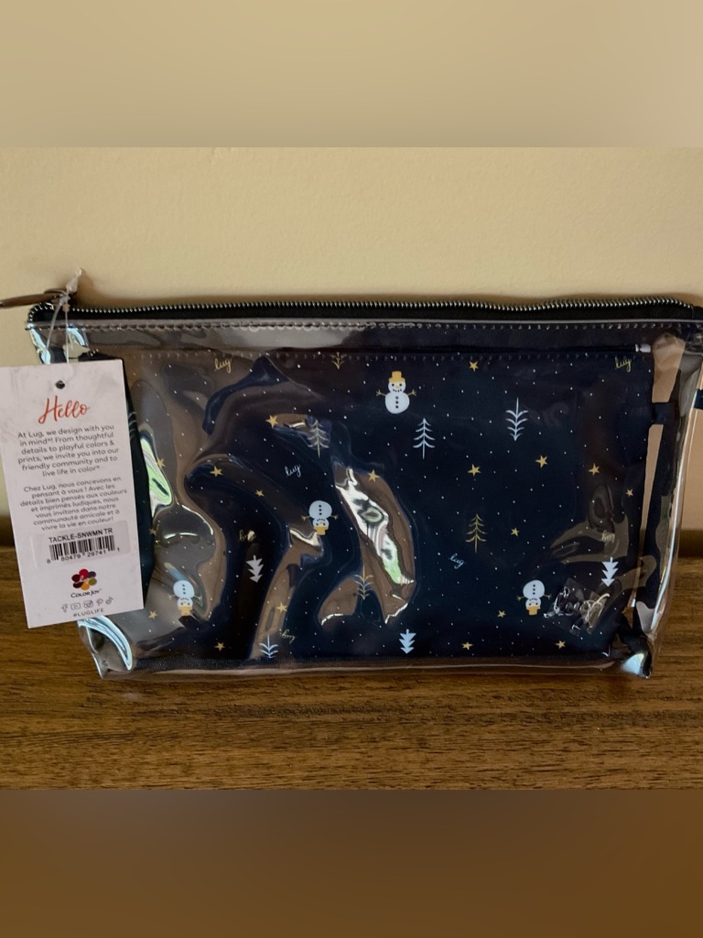 Lug Tackle 4pc Storage Pouches. Black Snowman print. NWT - Picture 3 of 8